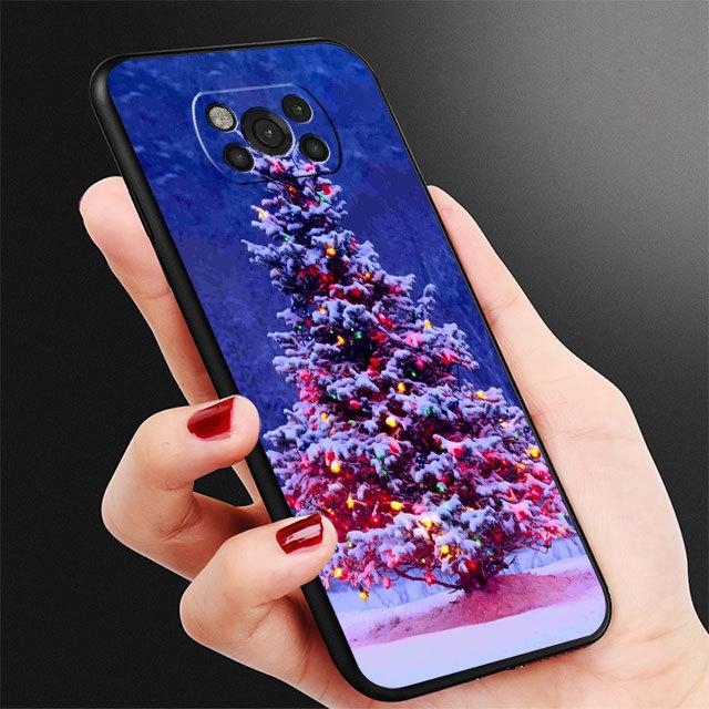 Schwarz Fall Funda Für Samsung Galaxy M13 M12 M22 M23 M33 M52 M32 5g M31 M30s M51 M31s M11 m31 Prime Weihnachten Baum Nette Coque