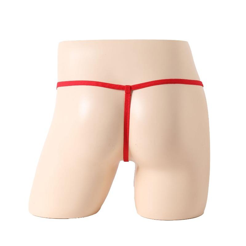 Sissy Lingerie Men'S Floral Lace See Through T-Back Thong Low Waist G-String Cut Out Mini Pouch Panties Crossdressing Underwear