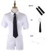 The Land Of Lustrous Antarcticite Cosplay Outfit Black White Makeup Party Prop