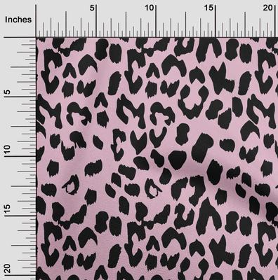 Cotton Flex Blush Pink Fabric Leopard Animal Skin Sewing Fabric By The Yard Printed Diy Clothing Sewing Supplies 40 Inch