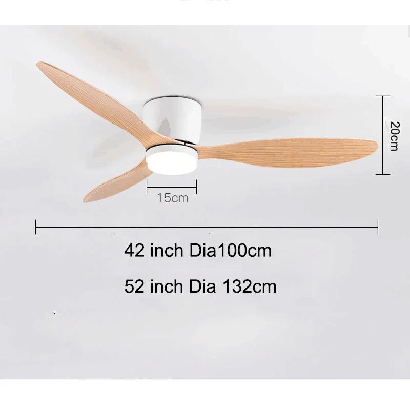 Ventilador de teto LED moderno sem luzes, ventilador de controle remoto de loft de piso baixo com luzes, ventilador de sincronização de motor CC, 6 velocidades, 20 cm