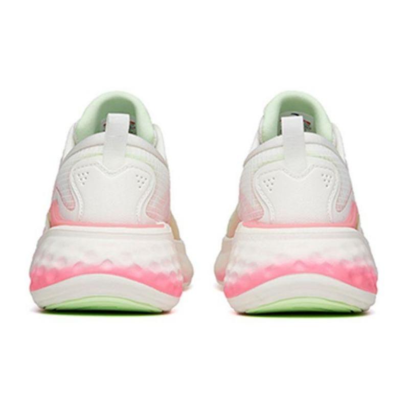 Anta women low-top elastic cushioned running shoes white-green-pink 122145556S-6