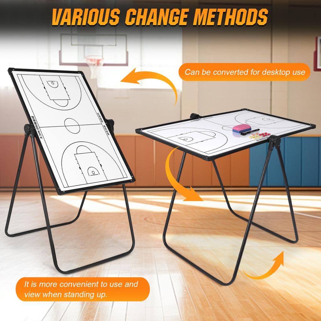 Double-Sided Whiteboards with Markers Eraser Portable Football Clipboard Multi-Purpose Magnet Strategic Board for Coaching Use