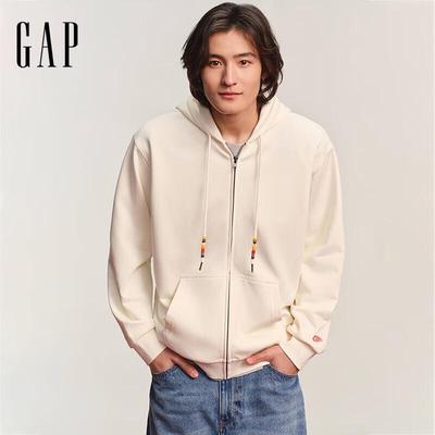 Gap 'Good Show' 2026 Spring Unisex Logo Loose Open-Front Hooded Sweatshirt