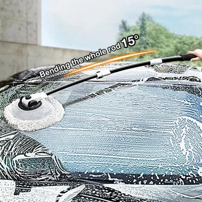 Car Wash Brush Car Cleaning Brush Telescoping Long Handle Mop Soft Hair Chenille Broom Window Wash Auto Accessories