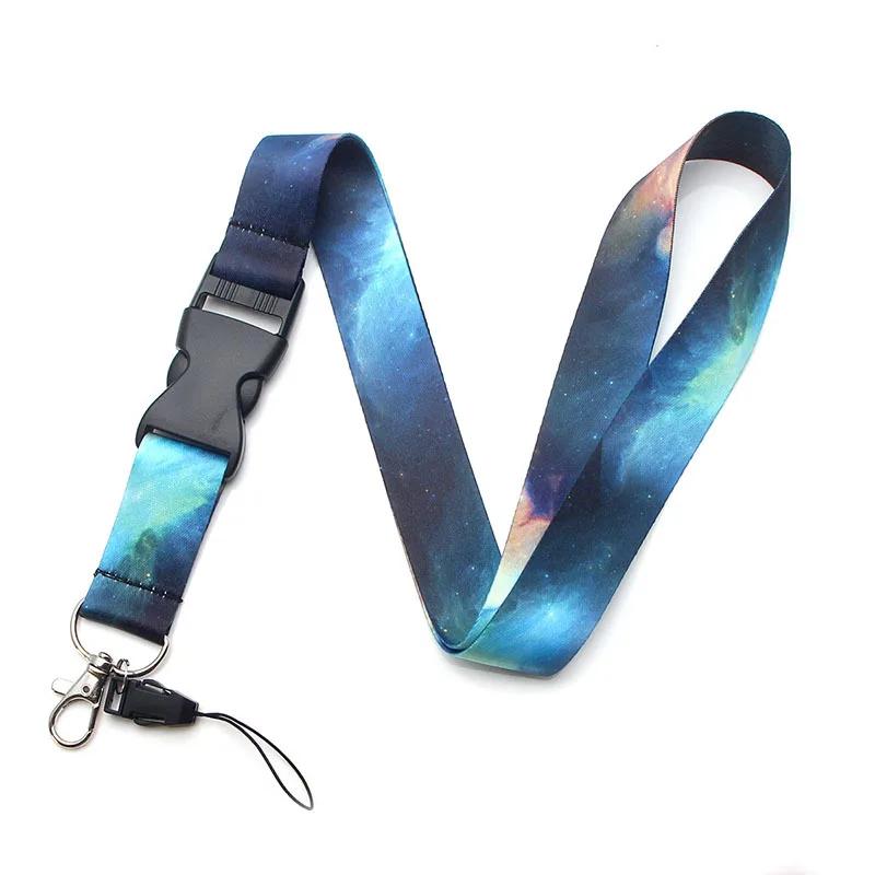 Starry Sky Neck Strap Lanyards for Keys Marble Stripe Keychain ID Credit Card Hang RopeAccessories Gift