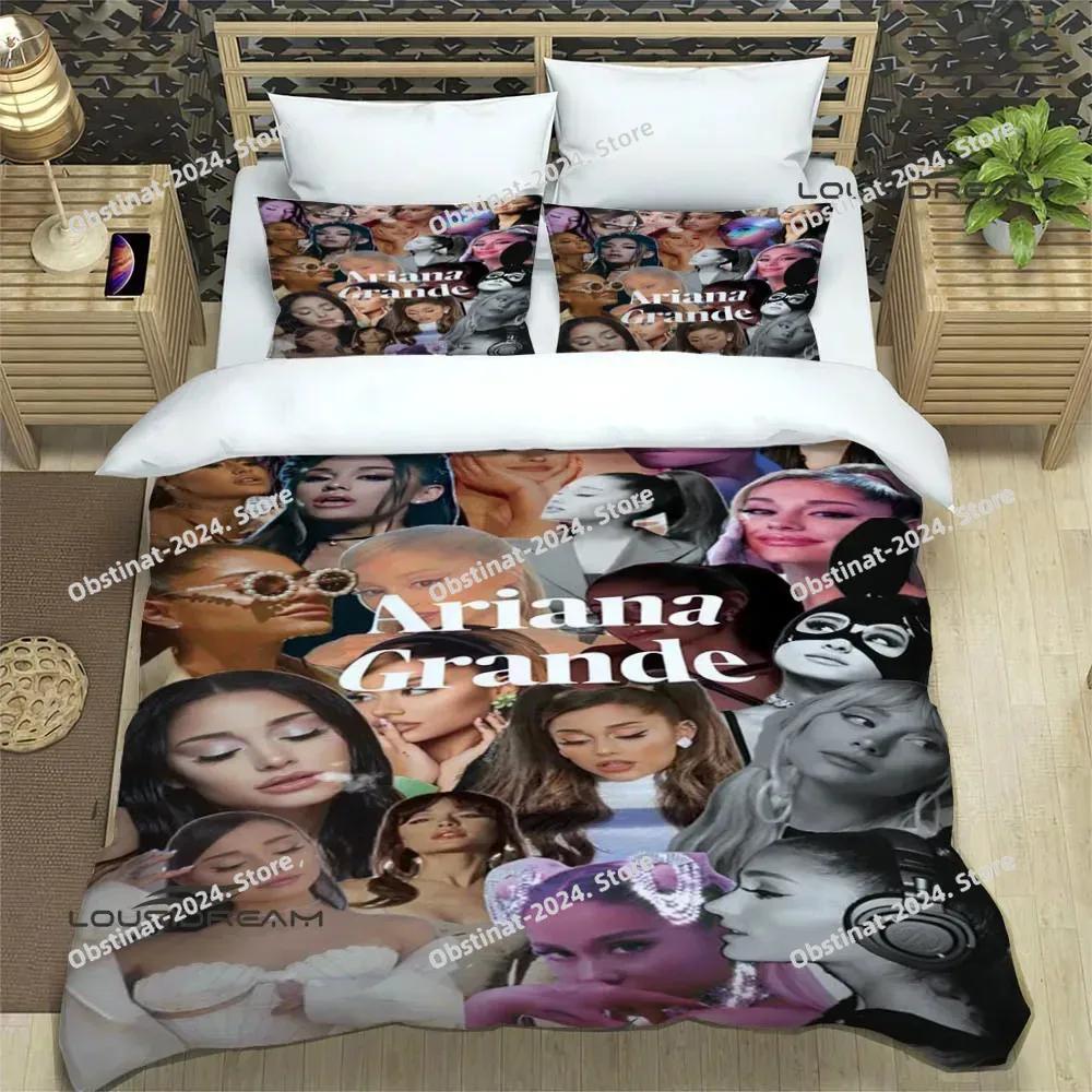 Sängerin Ariana Grande Bettwäsche-Sets exquisites Bettwaren-Set Bettbezug Bettdecke-Set Bettwäsche-Set Luxuriöses Geburtstagsgeschenk