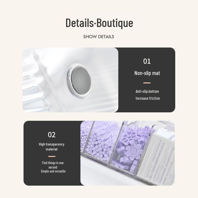 Nail & Eyelash Organizer: Acrylic Storage Box for Cosmetics & Tools