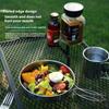 5Pcs 304 Stainless Steel Camping Cookware Set Stackable Foldable Handle Outdoor Pot Cup Tableware with Storage Bag Space Saving