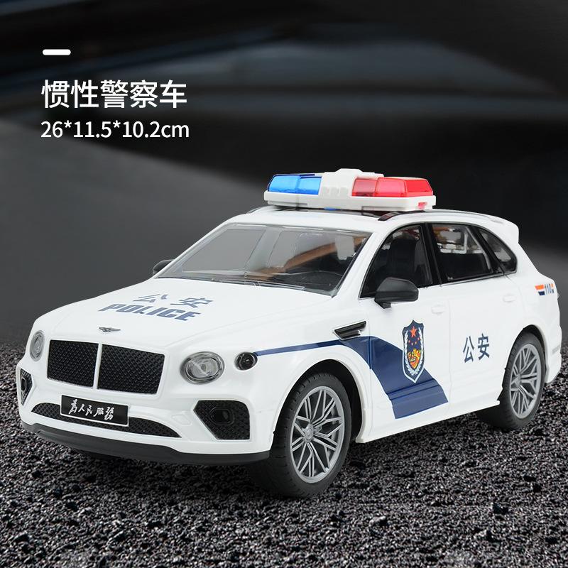 Children'S Educational Early Education, Lighting And Music, Inertial Police Car, Simulated Police Patrol Car Model, Toy Car
