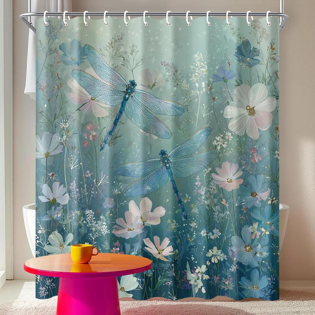 Color Block Duschvorhang 72x72 Zoll Lebendiges Retro Geometrisches Badezimmerdekor Moderner Pop-Art-Stil Wasserdichter Stoffvorhang