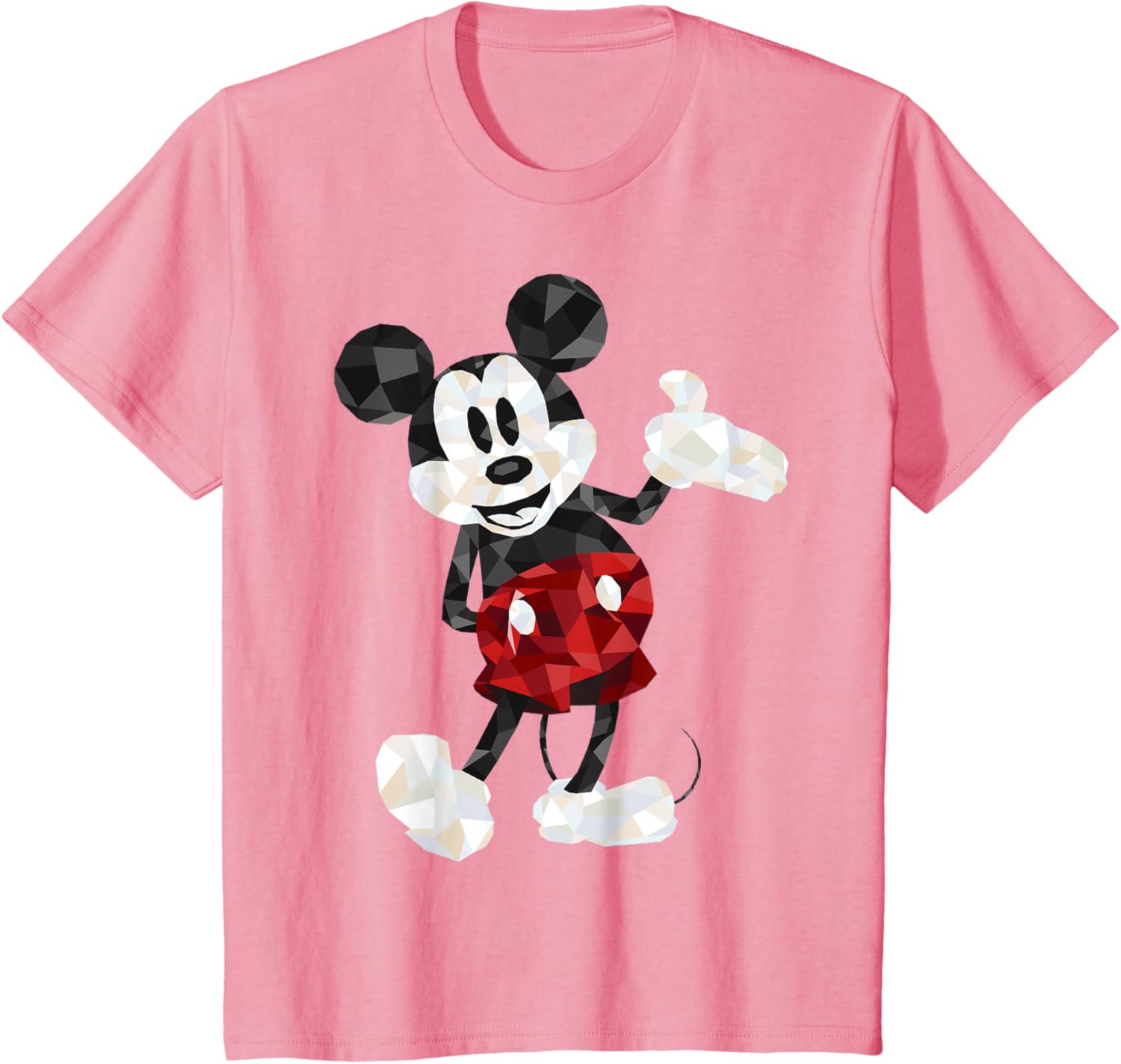 New Disney Mickey Mouse Poly Mickey Portrait Fashion Casual T-Shirt S-4XL Four Seasons S розовый