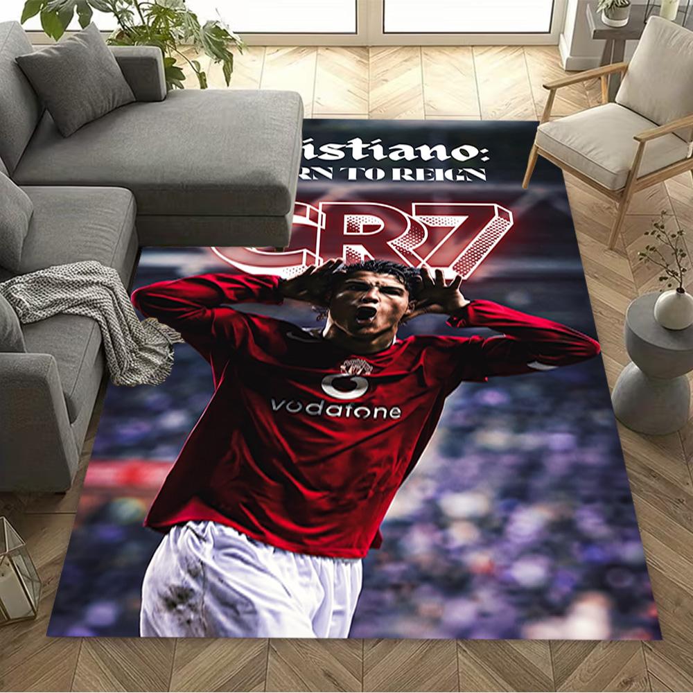 Ronaldo's Number Seven Jersey Floor Rug Office Rug Perfect for Study room Outdoor Game Room Hallway Anti-slip Rug Anime Office Decor