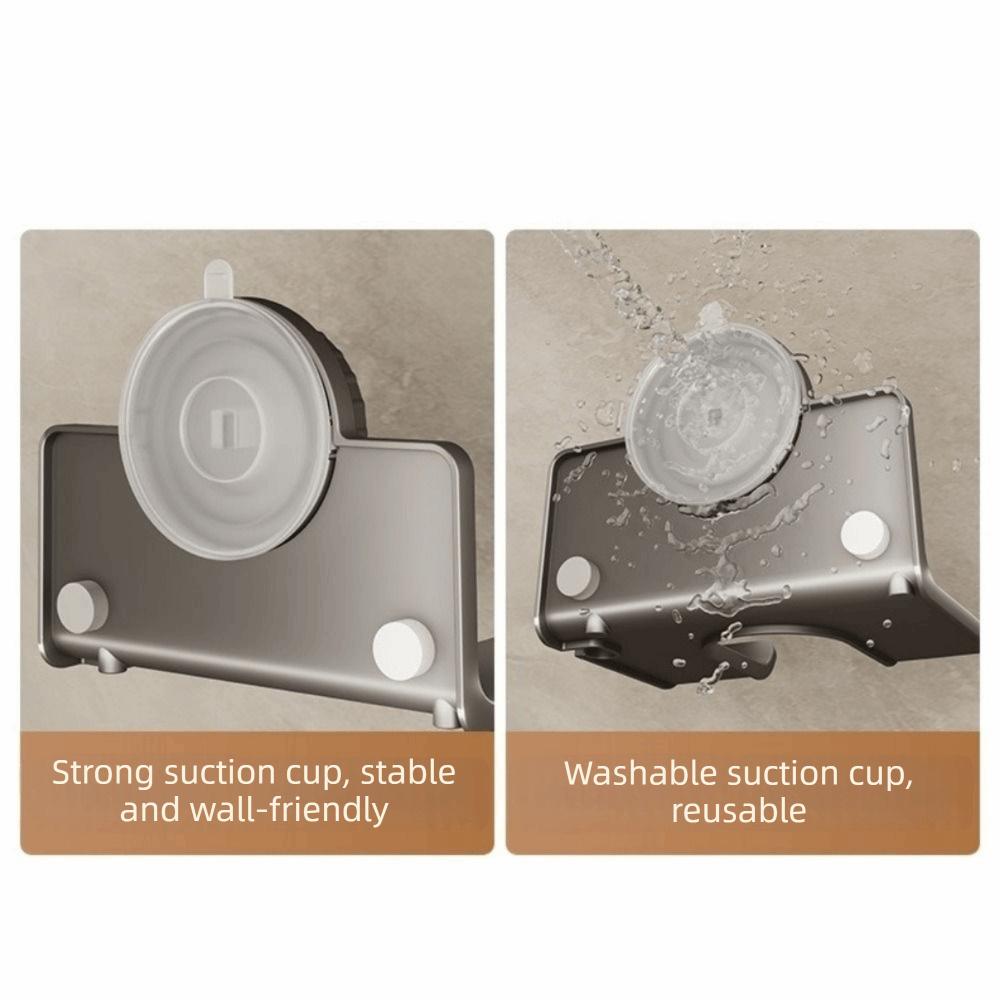 Space Aluminum Hair Dryer Storage Rack Punch Free Hair Blow Dryer Holder  Bathroom