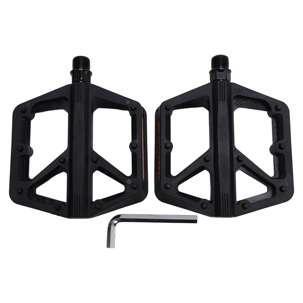Bike Pedals Nylon Anti Slip Pins Sealed Bearing Lightweight Flat Platform Bike Pedals for Mountain