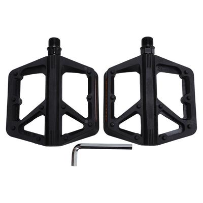 Pedales de Bicicleta Nylon Pines Antideslizantes Rodamiento Sellado Ligeros Plataforma Plana Pedales de Bicicleta para Montaña