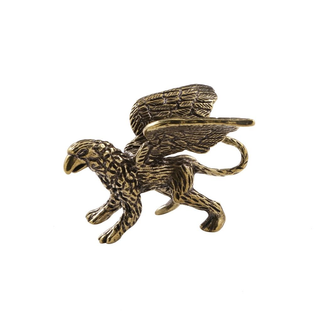 Exquisite Mini Griffin Sculpture Vintage Griffin Statue Brass Griffin Figurines Birthday Gift