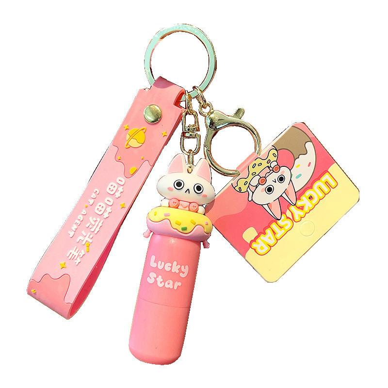 Fluorescent Pen Multifunctional Keychain Cute Cartoon Key Accessory For Gifts