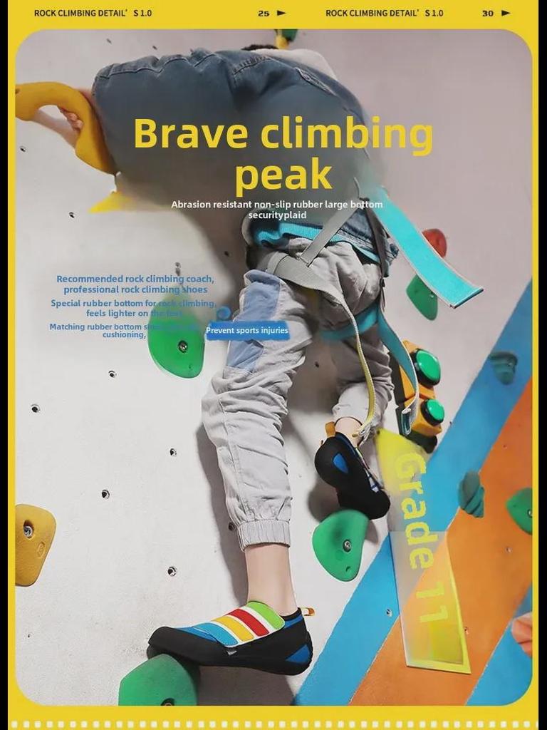 Atmungsaktive, rutschfeste Indoor-Kletterschuhe für Kinder für Anfänger