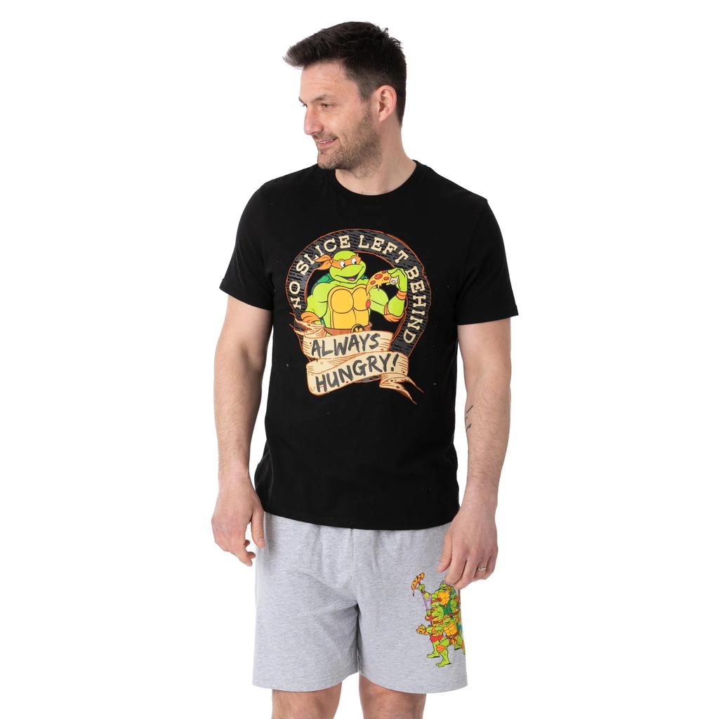 Teenage Mutant Ninja Turtles Mens Always Hungry Short-Sleeved Short Pyjama Set