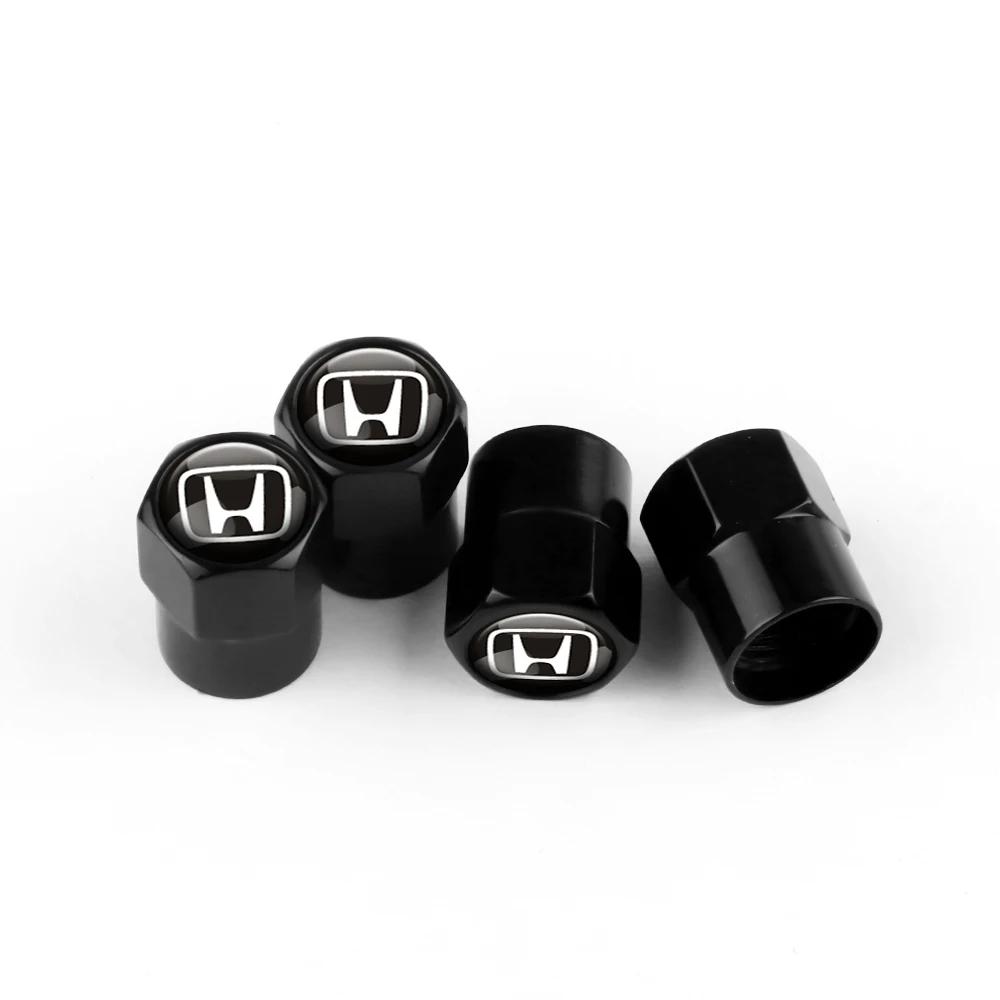 4Pcs Car Wheel Tire Valve Caps Metal Stem Cover Auto Accessories For Honda Civic City Accord Odyssey Fit Spirior Freed CRV Jazz