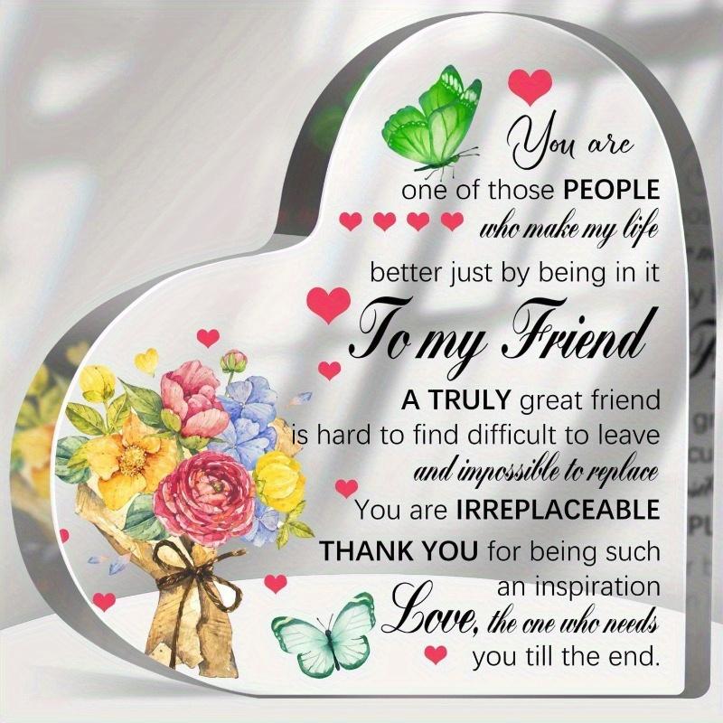 Heartfelt Contemporary Plaque - Versatile Keepsake Gift for Friends & Women