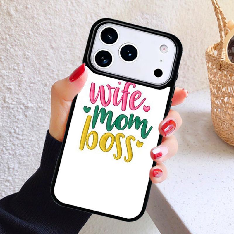 Wife Mom Boss Soft Phone Case For iPhone 17 Air 16 15 14 13 12 11 Pro Max Plus