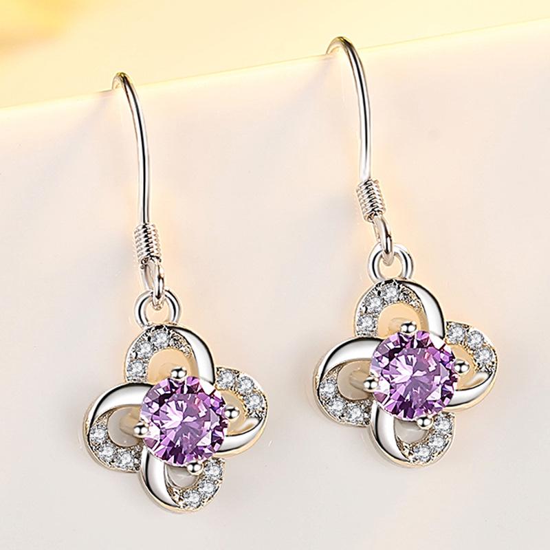 Rotating Four-Leaf Clover Earrings: Korean Style Fashion Accessories - Perfect Valentine s Day Gift!