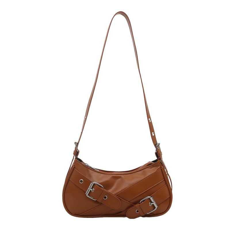 Fashion High Sense Underarm Bag Women's 2025 Spring and Summer New Locomotive Bag Niche Simple Commuter Shoulder Bag