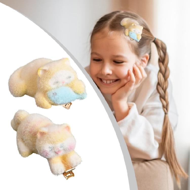 Nonslip Hair Clip For Sports Dance Cute Cats Design Barrettes Strong Hold Comfortable Hairpiece Cartoon Accessory