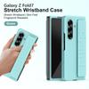 Luxury Soft Silicone Wrist Strap Bracket Phone Case For Samsung Galaxy Z Fold 7 6 5 4 3 2 Ultra Thin Matte Hard Protection Cover