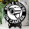 2D Flat Aluminum Retro-style Security Camera Wall Decoration, 7.87 Inches X 7.87 Inches. Suitable for Cafes, Living Rooms, Kitchens, Bars, Porches