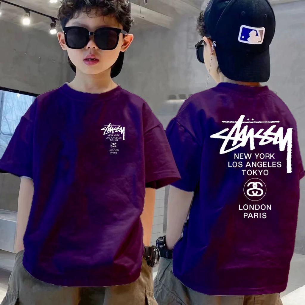 Round Neck Children's Fashionable Printed T-shirt
