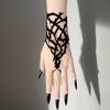 Samt Spinnennetz Armband Schwarzer Dorn Verstellbare Handkette Gothic Armband Rollenspiel