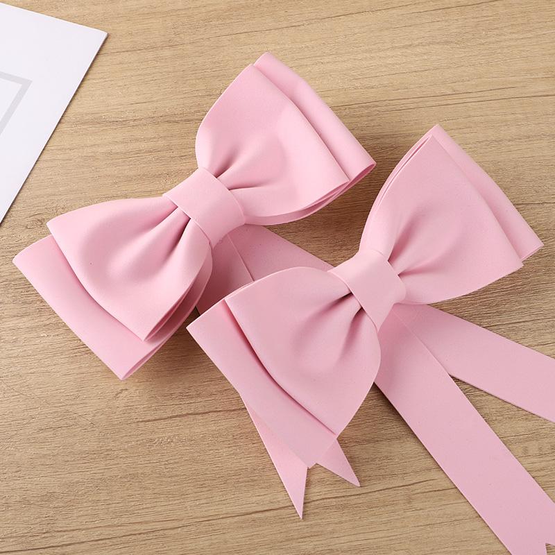 Pink Bow Cake Toppers EVA Foam Bowknot Cake Decorations for Wedding Birthday Baby Shower Party Supplies DIY Gift Box Wrap Decor