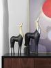 Creative Abstract Animal Resin Horse Figurines Ornament Office Decoration Living Room Home Wine Cabinet Decoration Home Decor