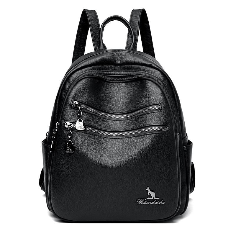 

Женские кожаные рюкзаки на молнии, женская нагрудная сумка, дорожный рюкзак, дамский рюкзак, школьные сумки для девочек-подростков