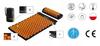 4FIZJO Acupressure Mat 68x42 with Pillow Black and Orange