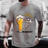 Cotton Men's T Shirt Skeleton Enjoying FRIDAY Beer Day Tees Men T-Shirt Finally Friday for Beer Lovers Male Clothes Short Sleeve Tops