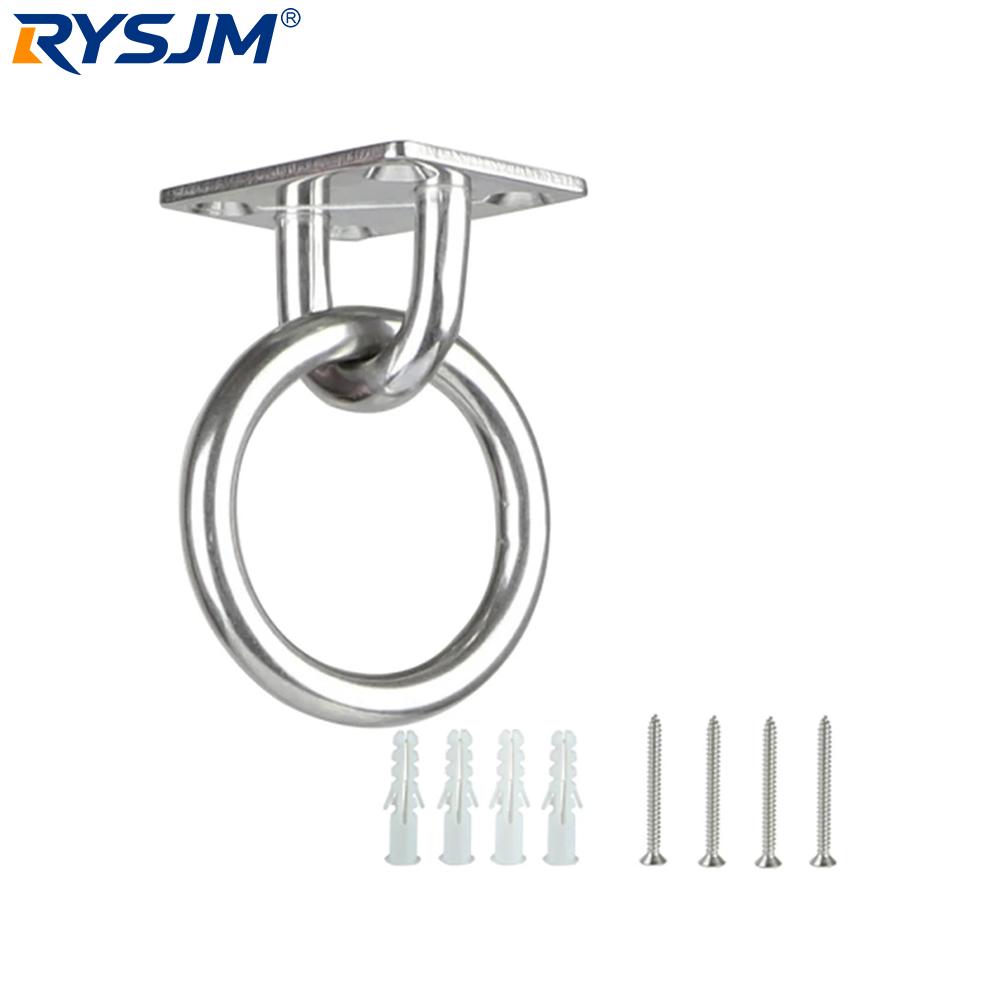 6mm Stainless Steel Pad Eye Plate U-Shaped Hook Marine Hardware For Ship Yacht Sun Shade Sail Hammock Wall Ceiling Mount Hanger