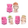 Geometric 3D Wreath Girl Gypsum Silicone Molds Storage Box Mold for Making Succulent Plant Pot Flower Pot Pen Holder