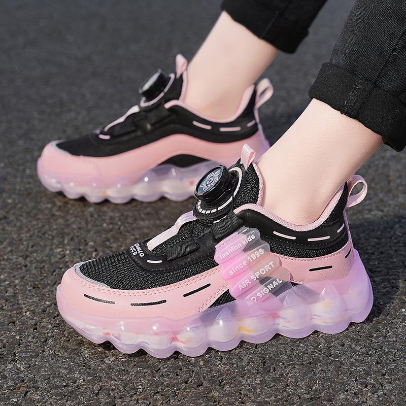 2025 Herbst/Winter Leder-Sportschuhe für Mädchen mit Drehverschluss