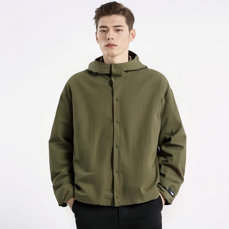 Fear of God Veste de coach à capuche en nylon texturé Essentials Vêtements d'extérieur militaires pour hommes Vert 202BT246375F
