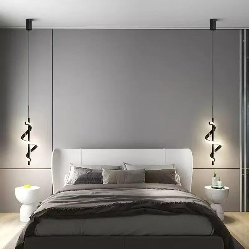 Modern LED Pendant Light Tri-color Light For Bedroom Bedside Living Room Stairwell Study Dining Room Indoor Lighting Fixture