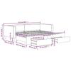 VidaXL Daybed with Trundle and Drawers Black 90x190 Cm Fabric 3196626