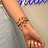 Elegant Butterfly Wrap Tattoo Sticker, Thin Line Bracelet, Waterproof, Gentle Wind Wrist Sticker