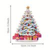 8in Christmas Candy House Miniature Acrylic 2D Desktop Decorative Piece Colored Family Village Theme Festival Statue Home Decor