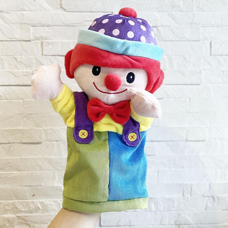 Puppet Joker Hand Kidfriendly Clown Plush Toy Short Hair Soft Material Gift Play