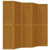 VidaXL Cloison de Séparation 5 Panneaux, Séparateur de Pièce, Écran d'Intimité, Paravent Chambre Salon, Marron Bois 358822