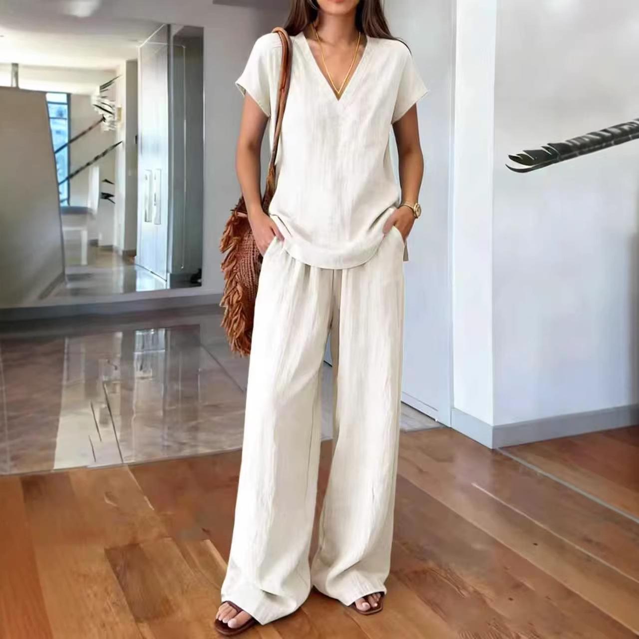 2026 new independent station Amazon cross-border solid color summer fashion women s suit S